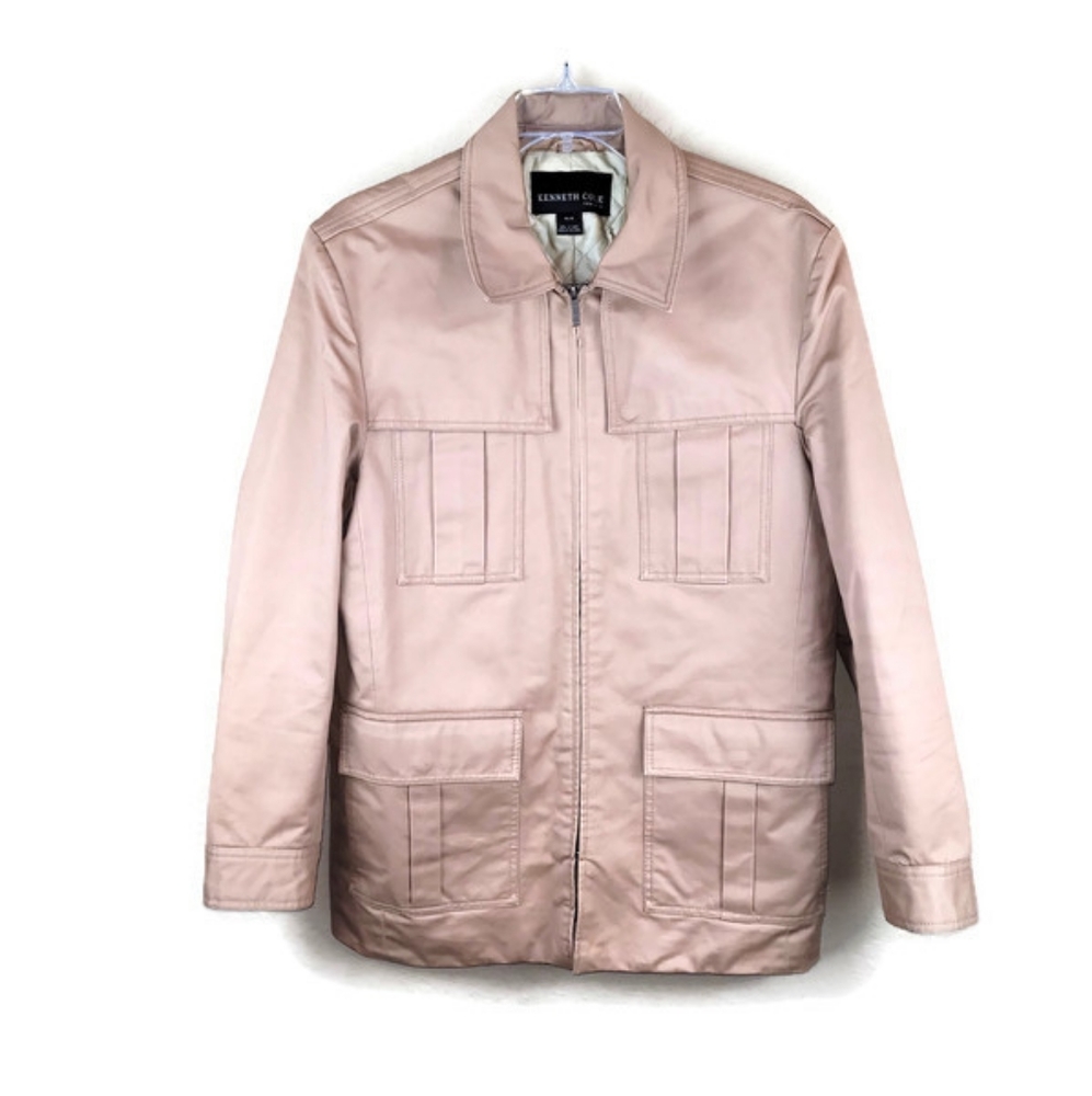 Kenneth Cole Mens Size M‎ Tan Quilted Lined Barn Jacket